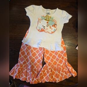 Cute Pumpkin Design Outfit for Girls